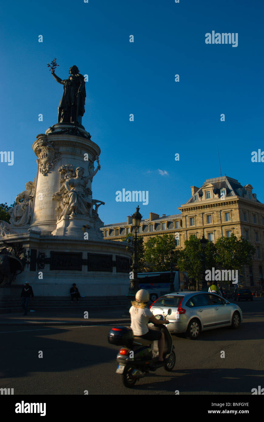 Place De La République quadratische Paris Frankreich Europa Stockfoto