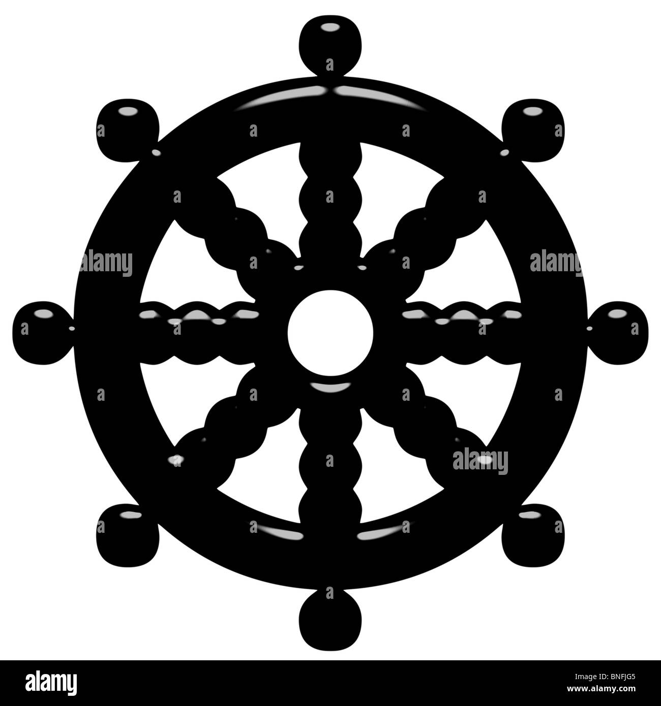 Buddhismus 3d Symbol Rad Des Dharma Stockfotografie Alamy