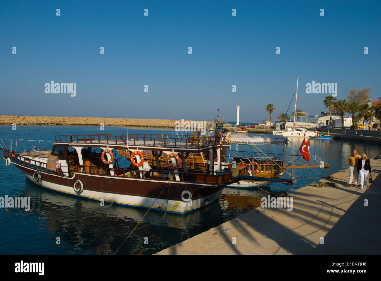 Hafen von Side Mittelmeer Küste Anatolien Türkei Asien Stockfoto