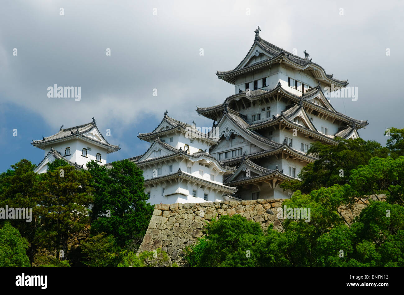 Main Tower oder Tenshukaku, Nishinomaru Innenhof, Burg Himeji, Präfektur Hyōgo, anzeigen Kansai-Region, Insel Honshu, Japan Stockfoto