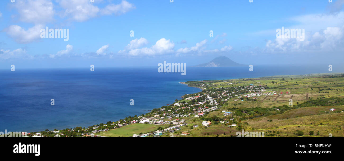 Küste von St. Kitts Stockfoto
