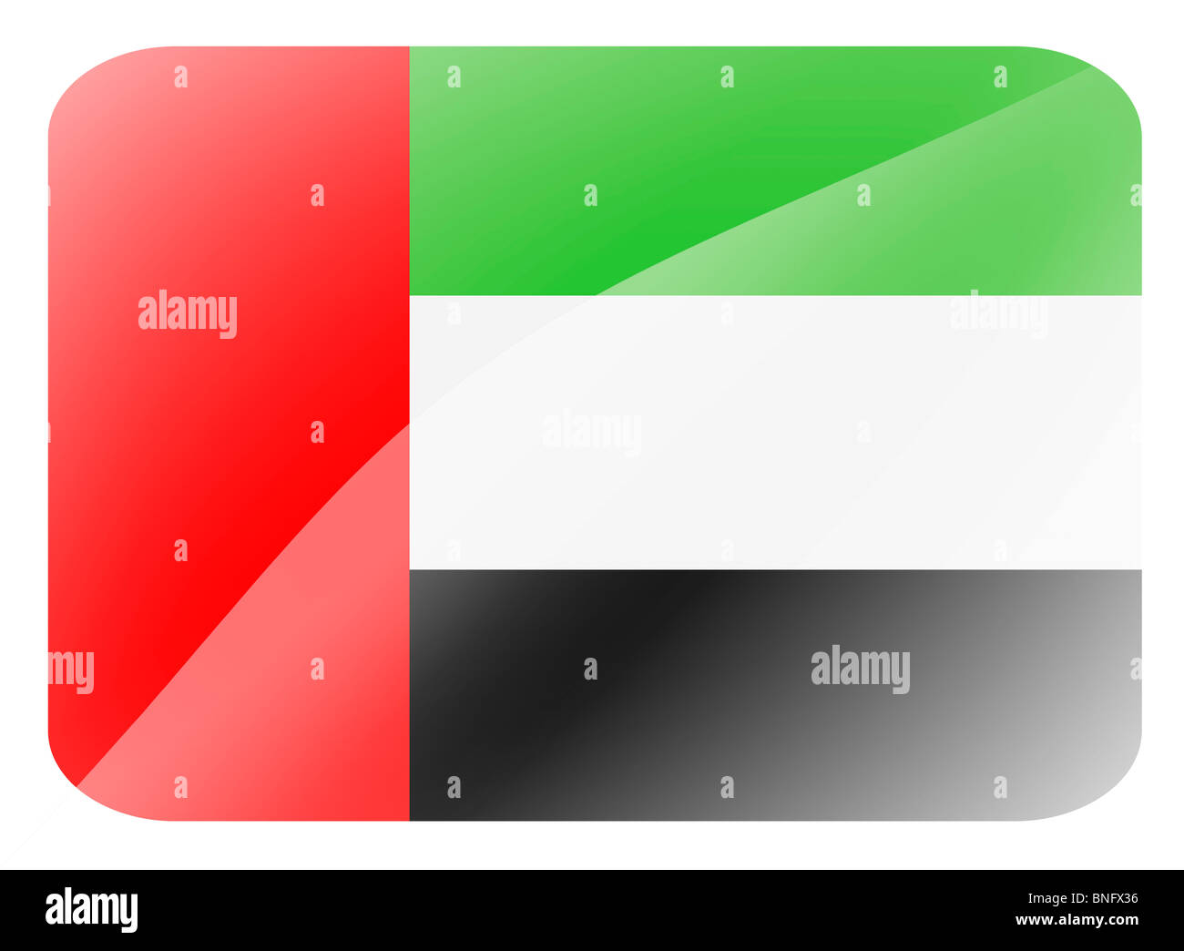 Flagge der Vereinigten Arabischen Emirate Stockfoto