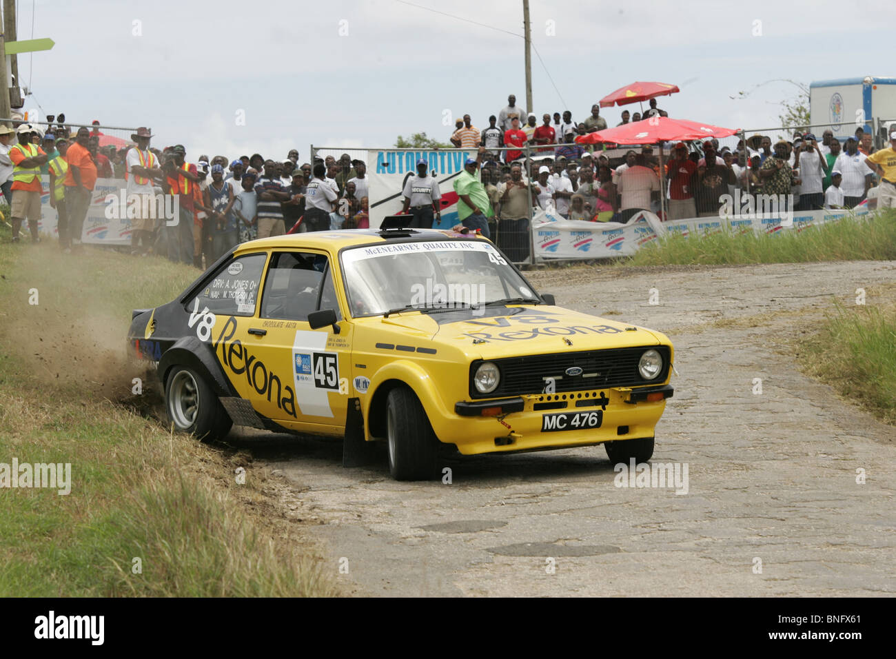 Ford Escort RS, Rallye Barbados 2009. Stockfoto