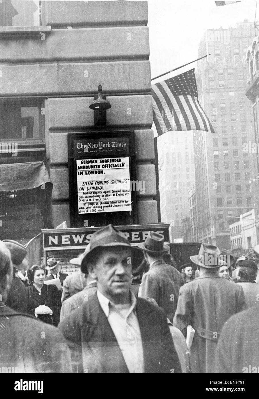 USA, New York State, New York City, V - E Tag, 8. Mai 1945 Stockfoto