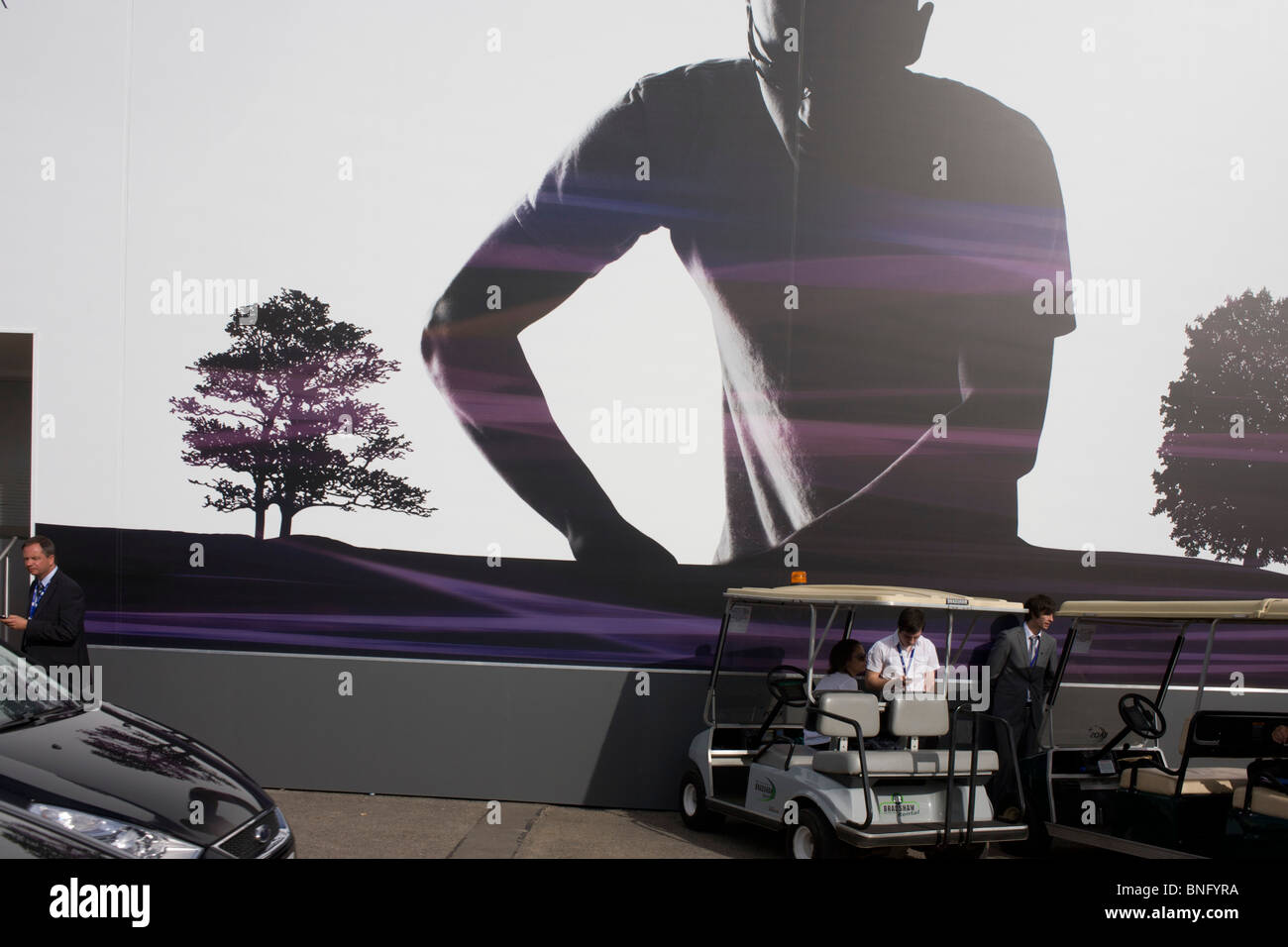 Die EADS Gastfreundschaft Chalet auf der Farnborough Airshow. Stockfoto