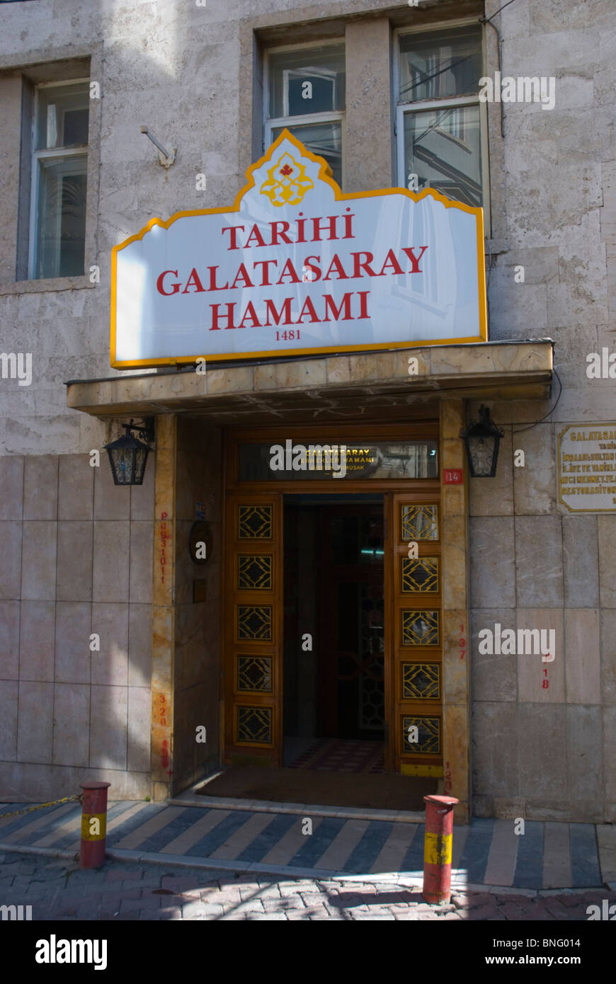 Tarihi Galatasaray Hamami historischen Galatasaray Hamam Cukurcuma Beyoglu Istanbul Türkei Europa Stockfoto