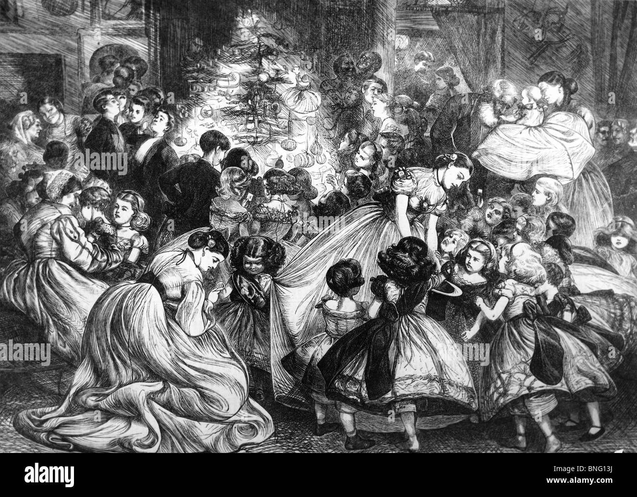 Weihnachtstraditionen unbekannten Künstlers, drucken Stockfoto