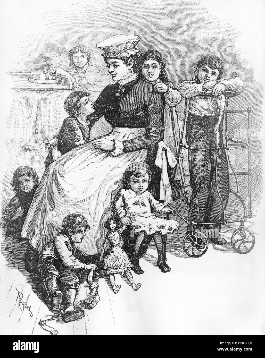 Kinderklinik, Bellevue Hospital von unbekannten Künstler Stockfoto