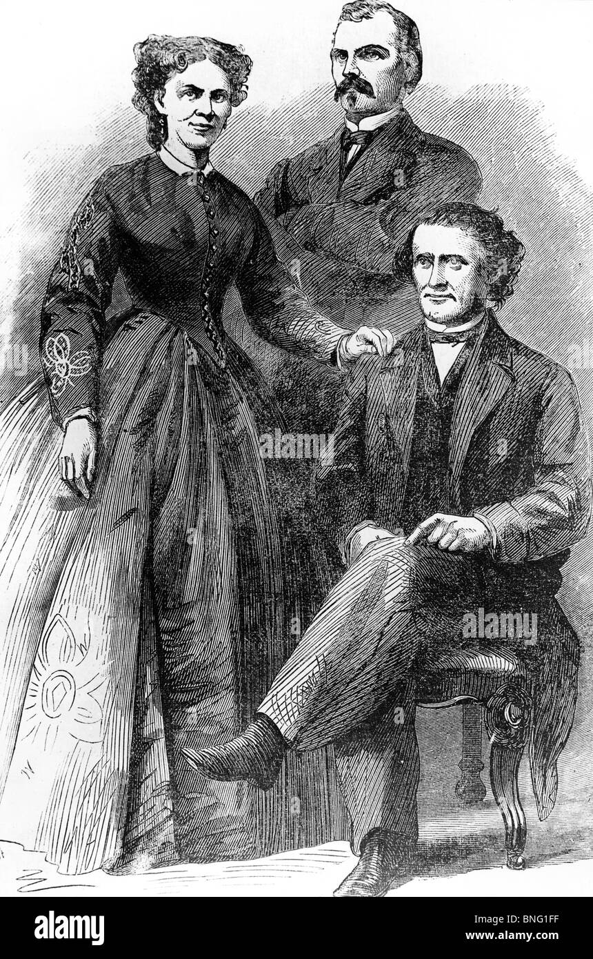 Ballon Bridal Teilnehmer: Professor Boynton, Professor Loew & Miss Jenkins in New York von unbekannten Künstlers Stockfoto