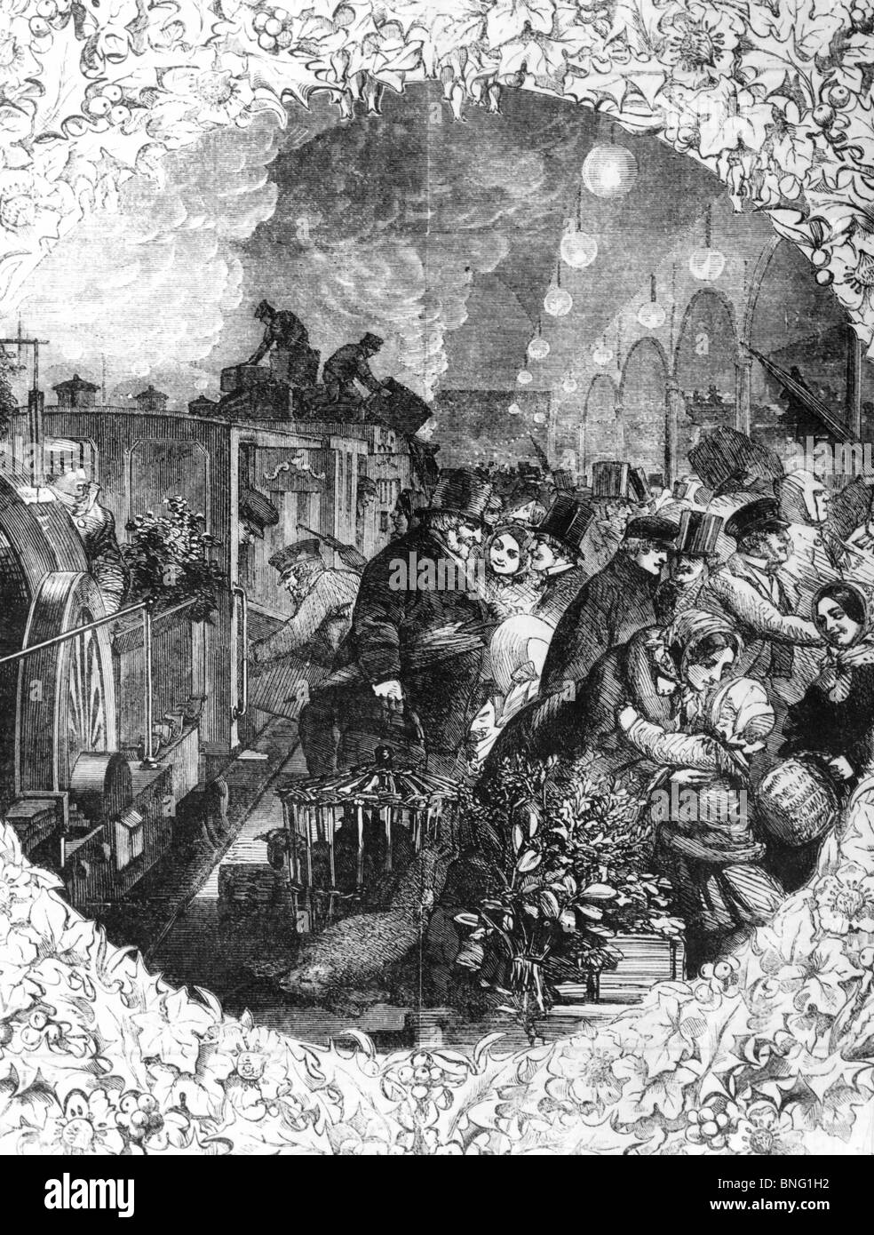 Weihnachten-Reisende in England von unbekannten Künstler Stockfoto