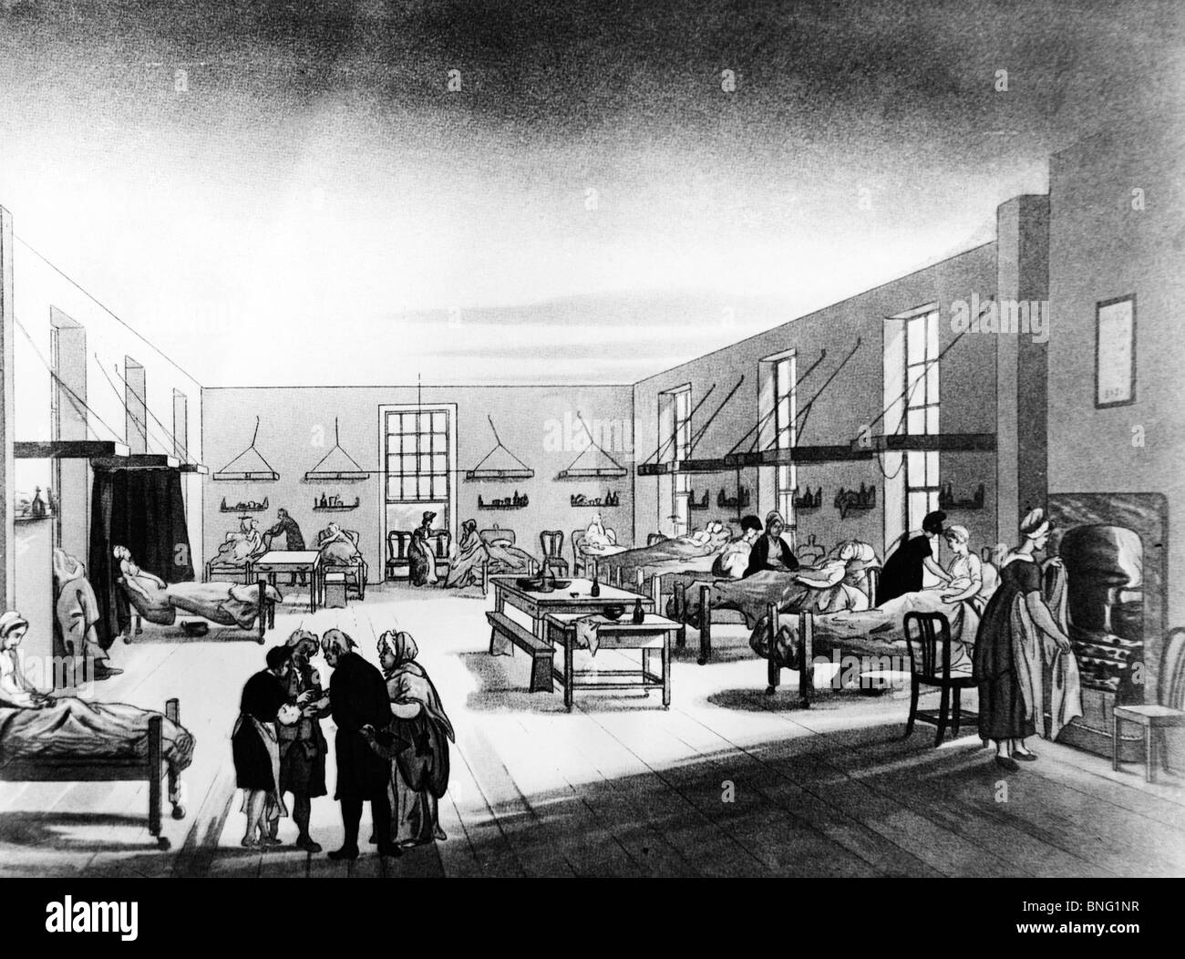 Middlesex Hospital in London von Thomas Rowlandson, (1756-1827), frühes 19. Jahrhundert Stockfoto