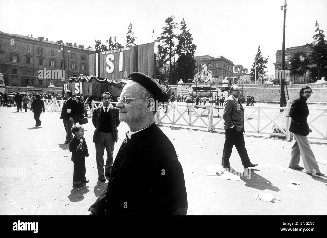 öffentliche Demonstration, Referendum, das Gesetz über Scheidung, Italien 1974 aufzuheben Stockfoto