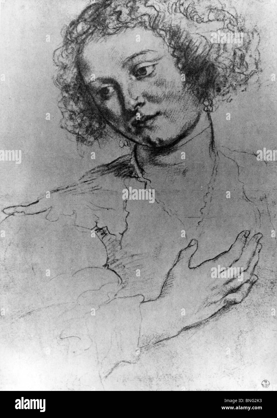 Studie für die Figur des für die Malerei von Maria Magdalena, angebetet von den Heiligen unbekannten Künstlers, Italien, Florenz Stockfoto Studie für die Figur des für die Malerei von Maria Magdalena, angebetet von den Heiligen unbekannten Künstlers, Italien, Florenz Stockfoto