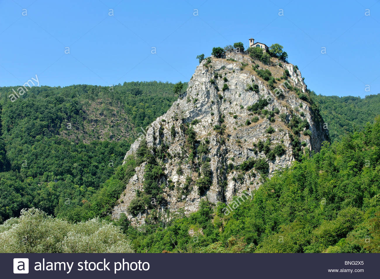 der Stolperstein des Dorfes Roccaporena, Santa Rita von Cascia, Umbrien