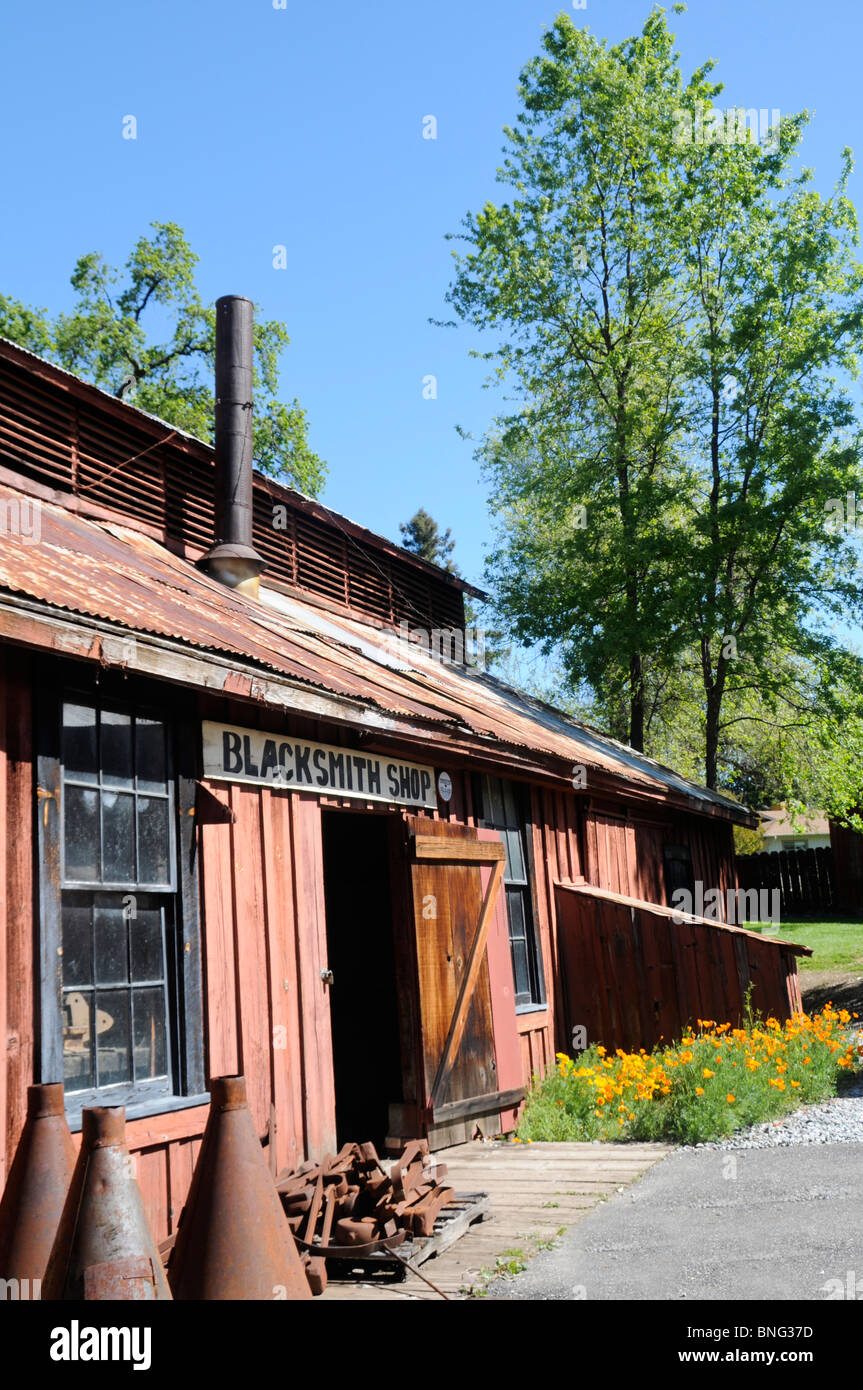 California State Historic Park - Blacksmith Shop, Jamestown, CA Stockfoto