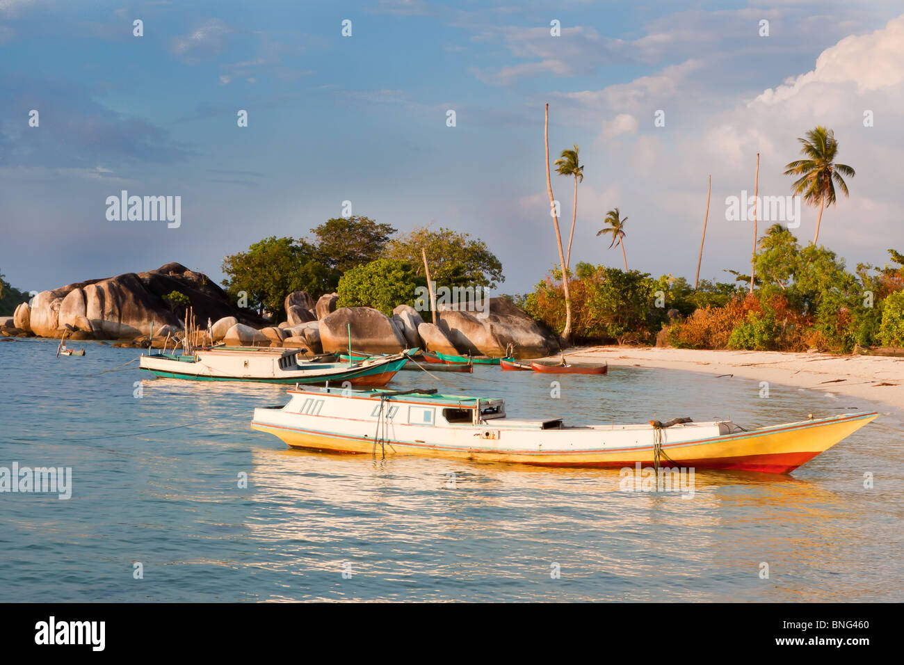 Belitung Island, Indonesien, Angelboote/Fischerboote Stockfoto