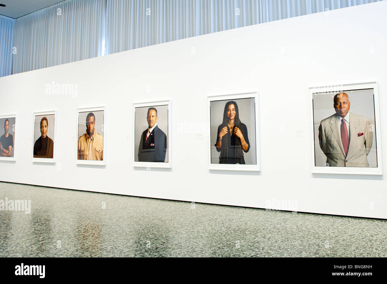 Texas, Houston. Berühmte schwarze Menschen fotografische Ausstellung im Museum of Fine Arts, Houston Texas. Stockfoto