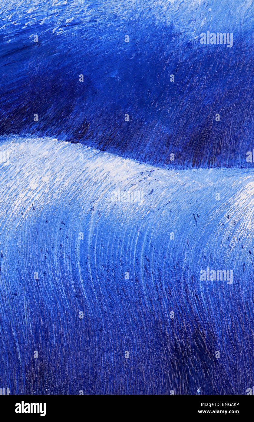 Ölgemälde von blaue abstrakte Wasserfall Stockfoto
