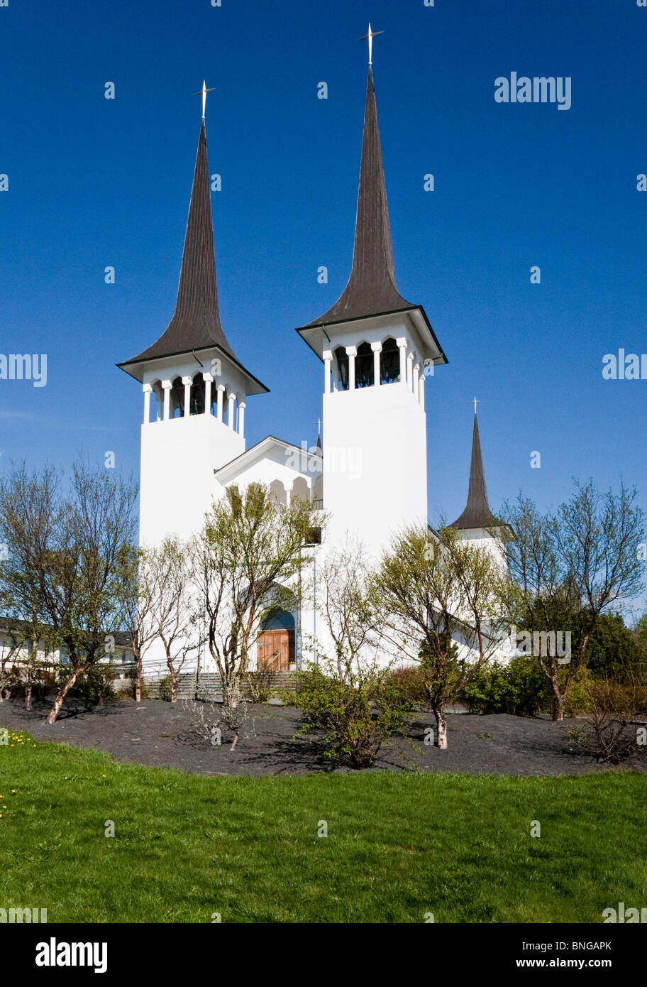 Hateigskirkja Kirche, Reykjavik, Island Stockfoto