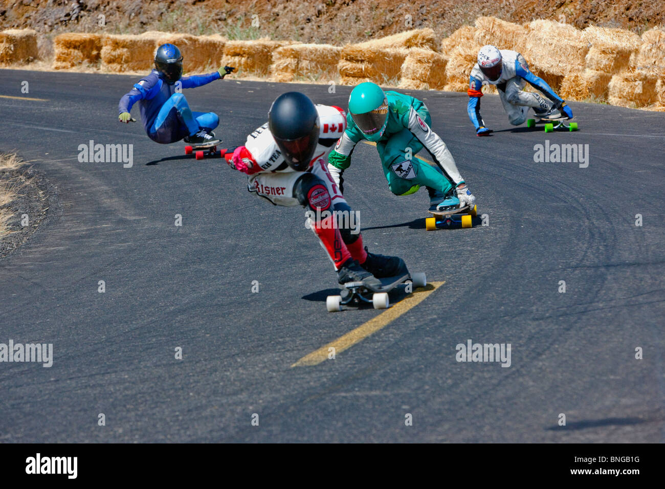 Skateboarder im Wettbewerb, IGSA, World Cup Series, Stockfoto