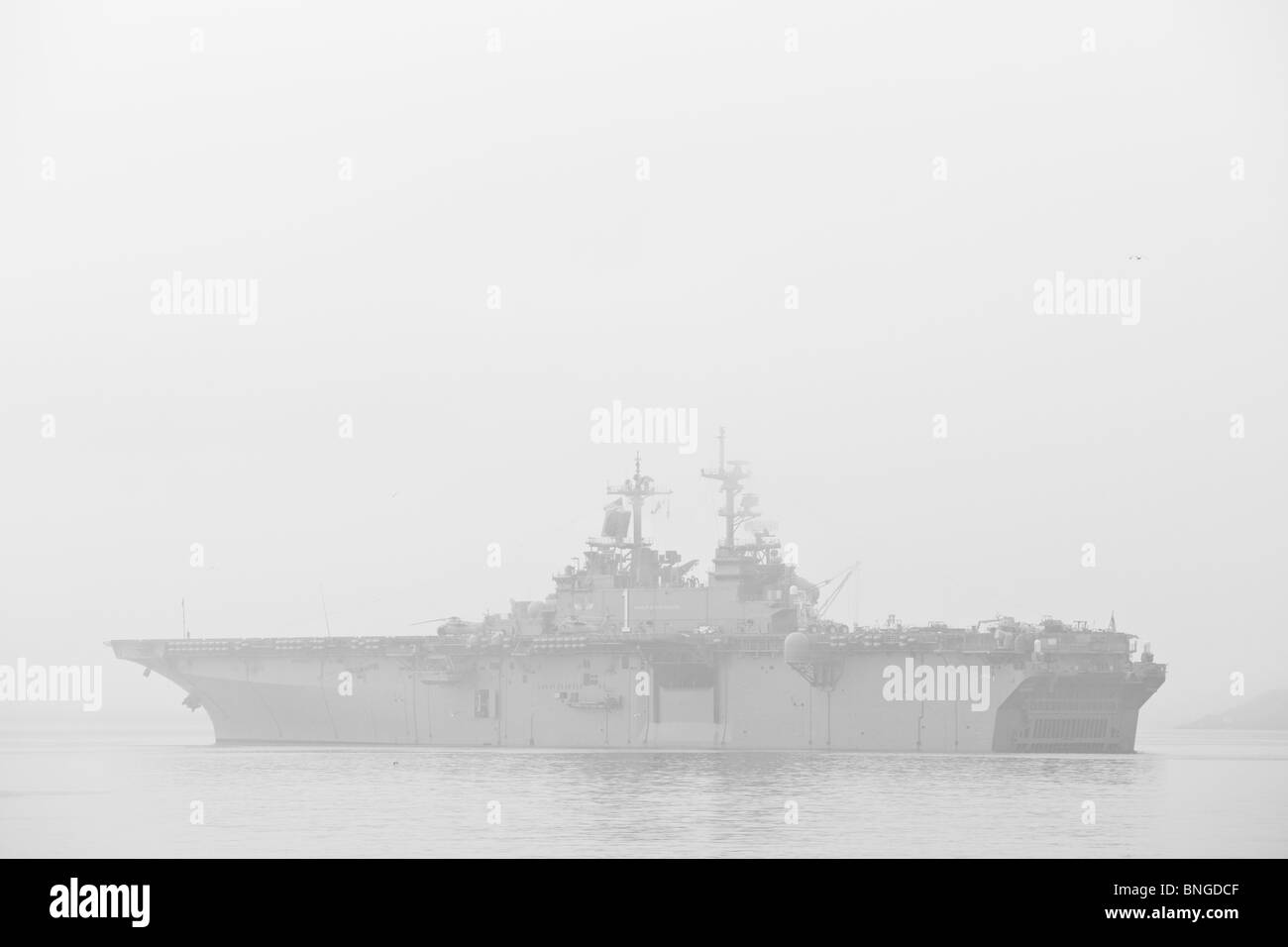 U.S. Navy amphibischer Angriff Schiff USS WASP sitzt vor Anker während der 2010 Fleet Review in Halifax, Nova Scotia. Stockfoto