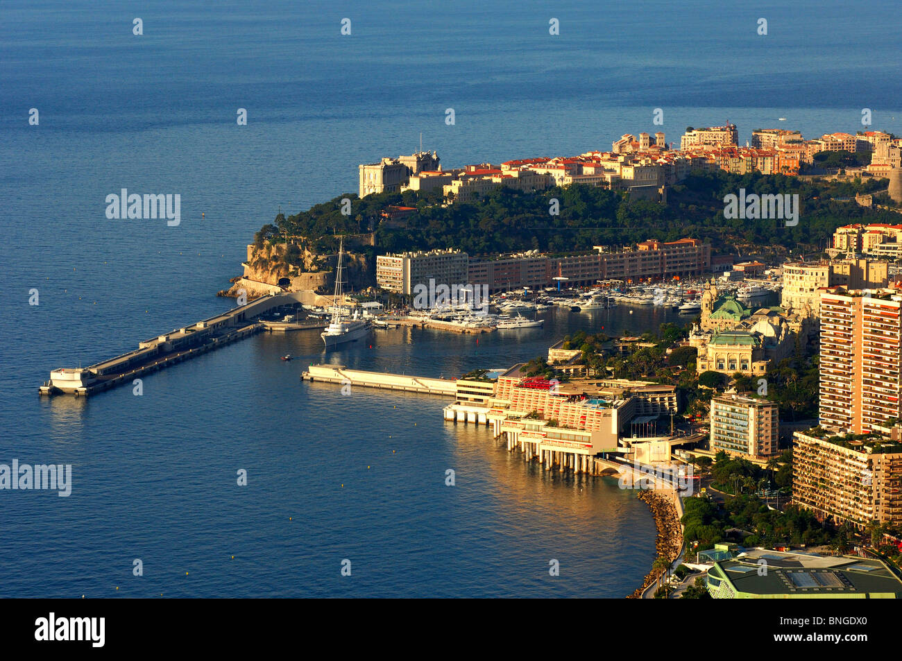 Eingang zum Hafen Hercule, Monte Carlo, Monaco Stockfoto