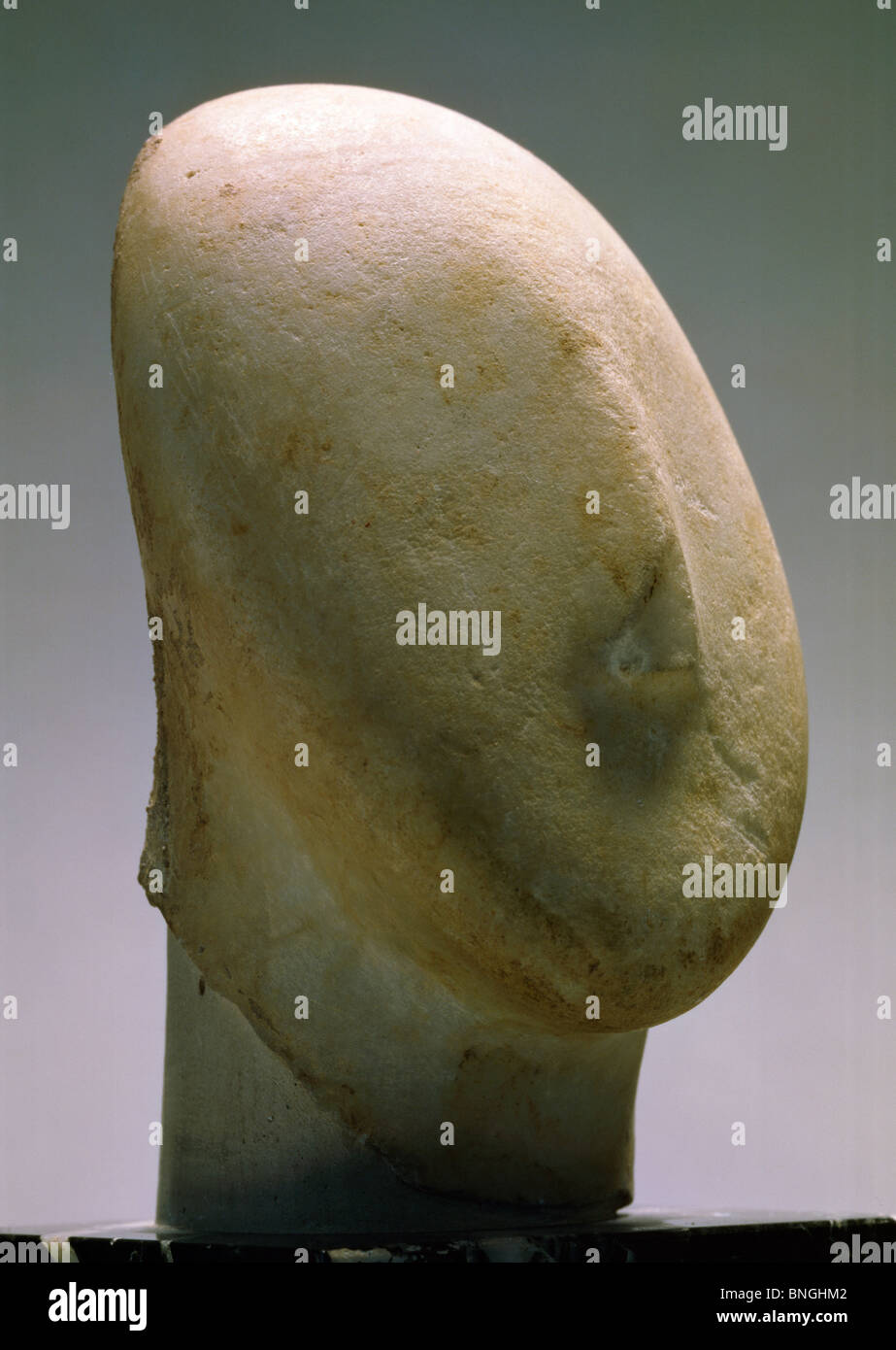 Frauenkopf, frühen Cycladic II, ca. 2700-2400 v. Chr., Frankreich, Paris, Musée du Louvre Stockfoto