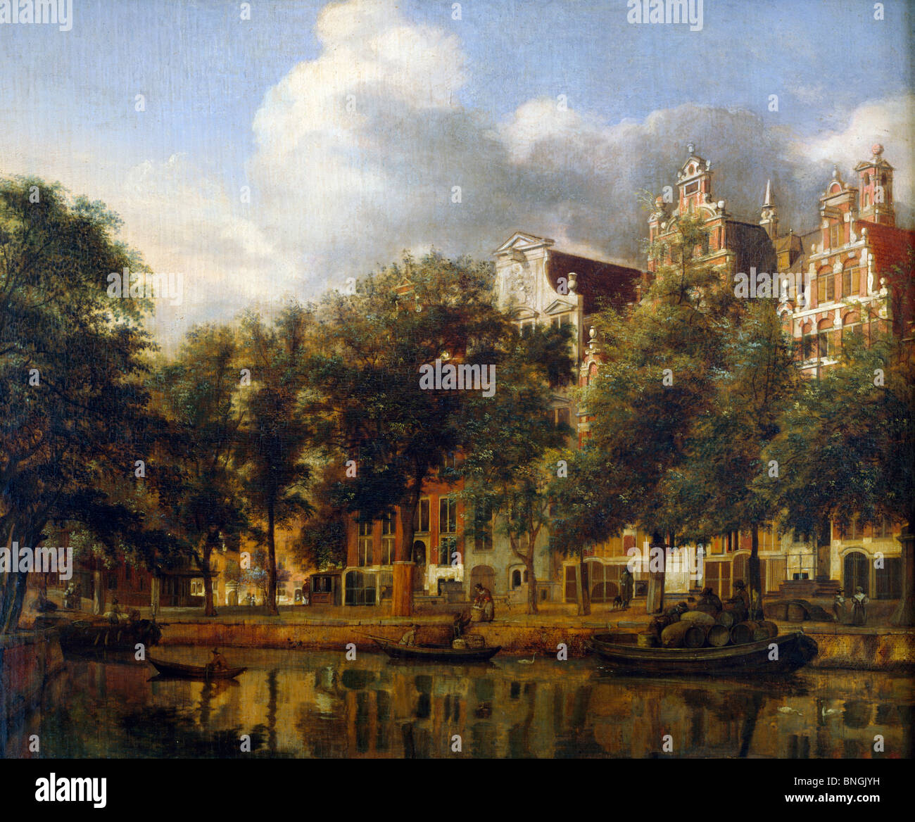 Die Herengracht in Amsterdam von Jan van der Heyden, 1637-1712 Stockfoto
