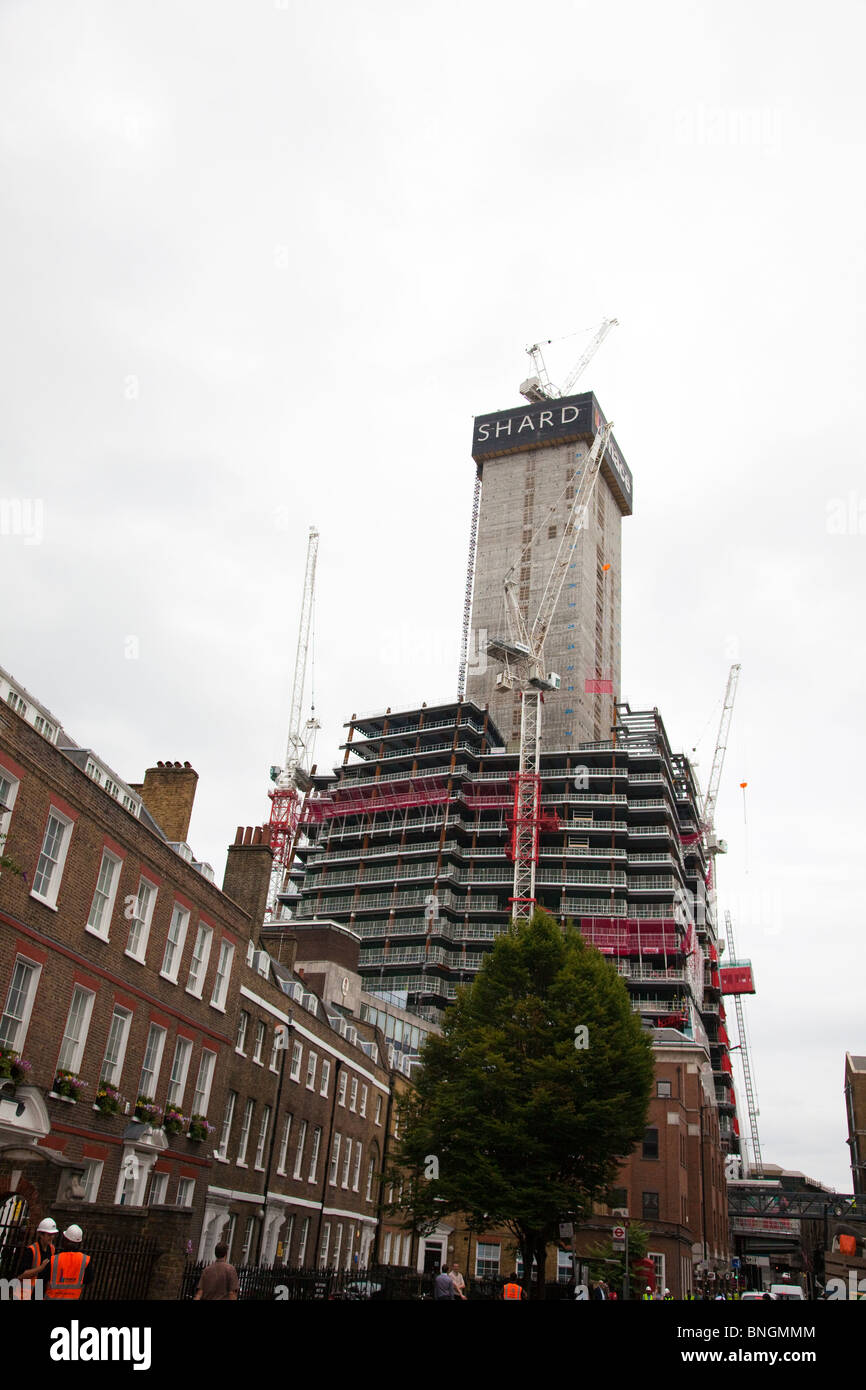 Der Shard, 32 London Bridge Street, Southwark, London, UK. Im Juli 2010 Bau. Stockfoto