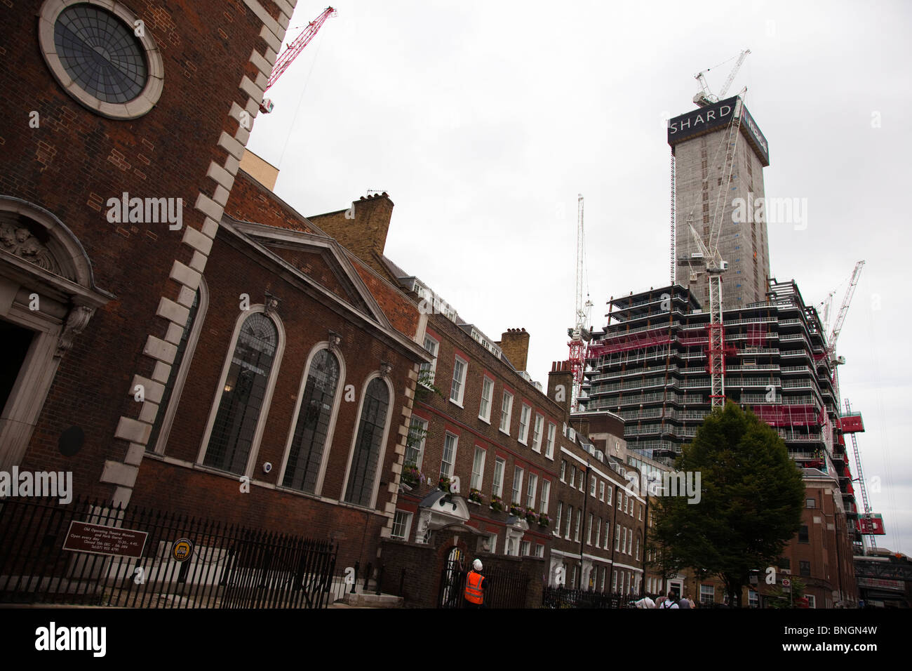 Der Shard, 32 London Bridge Street, Southwark, London, UK. Im Juli 2010 Bau. Stockfoto