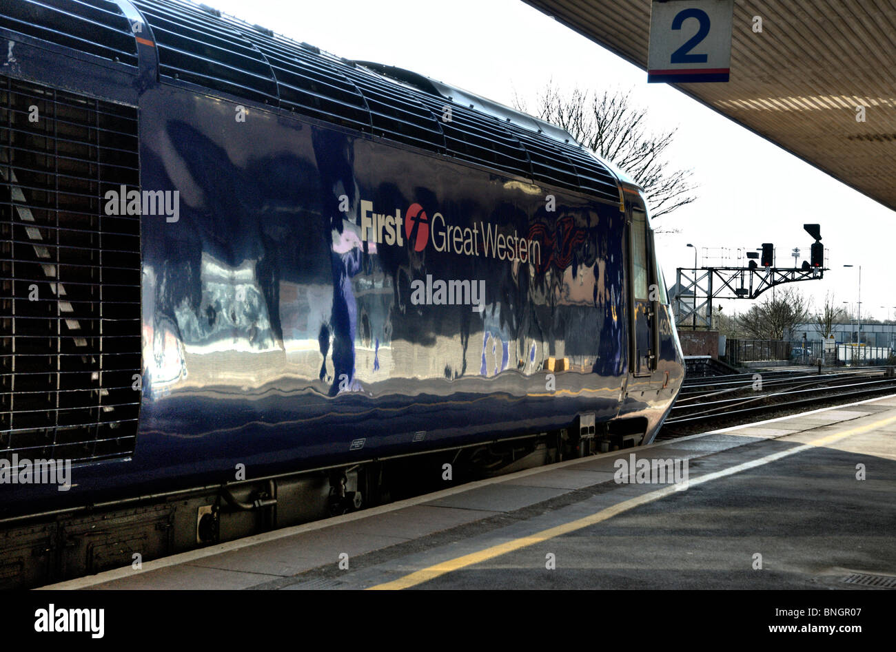 First Great Western Zug am Bahnhof Oxford Stockfoto