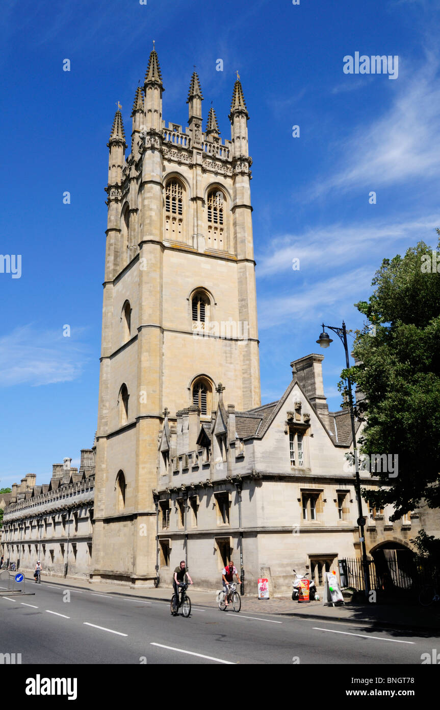 Der große Turm am Magdalen College, Oxford, England, UK Stockfoto