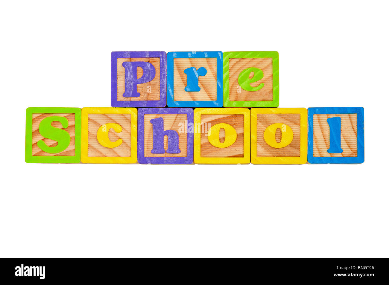 Kinder Alphabet Blocks Rechtschreibung der Wörter Pre School Stockfoto