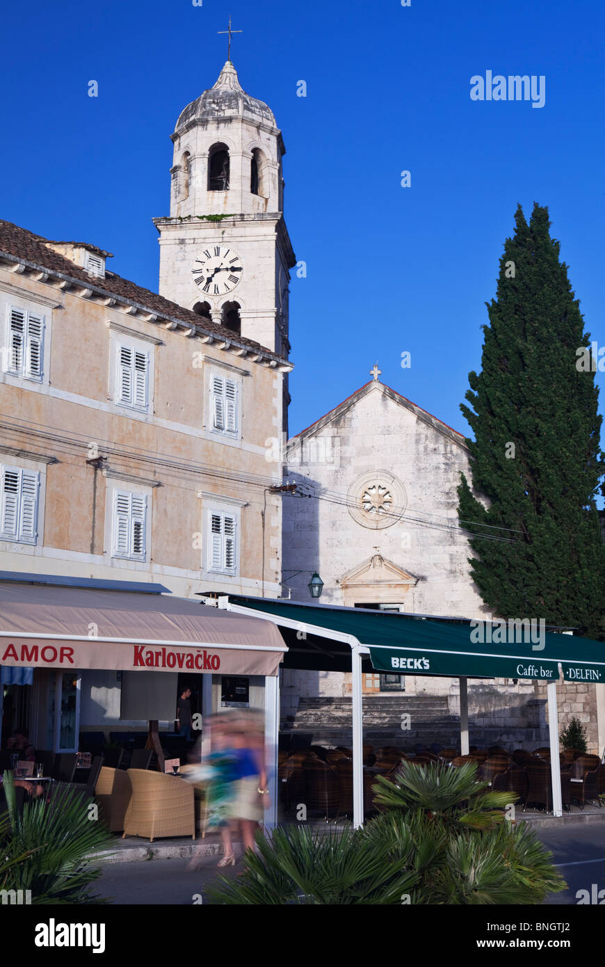 Abendspaziergang in Cavtat Nr Dubrovnik Dalmatien Kroatien Stockfoto Abendspaziergang in Cavtat Nr Dubrovnik Dalmatien Kroatien Stockfoto