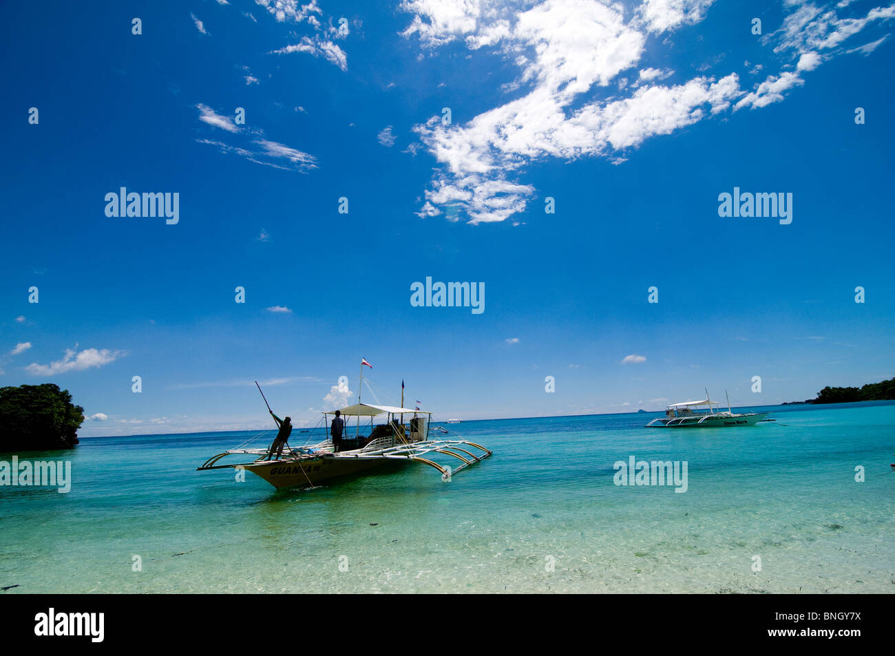 Schöne Aussicht aufs Meer auf den Philippinen. Stockfoto