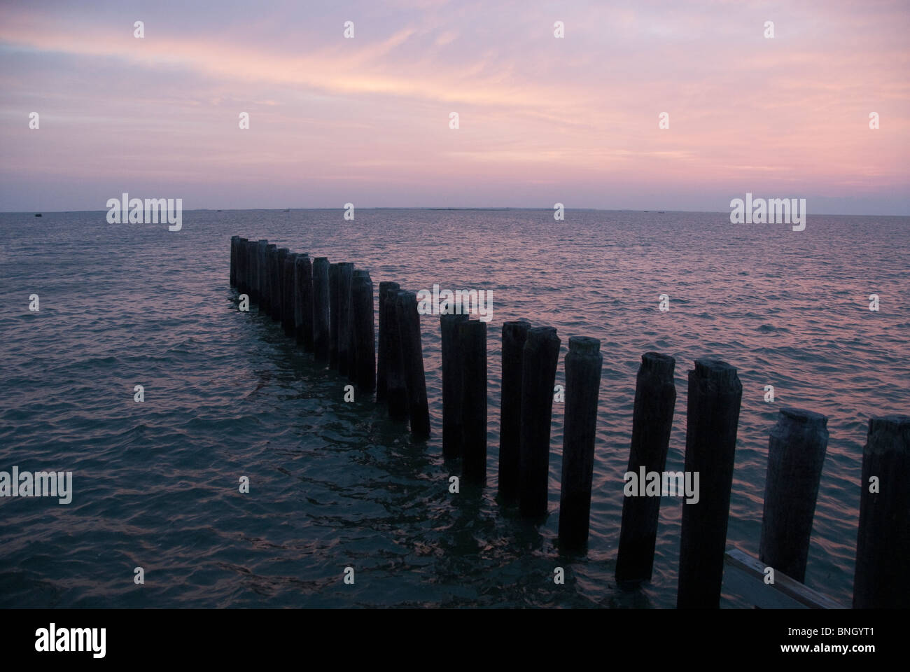 Chesapeake Bay bei Sonnenuntergang Stockfoto