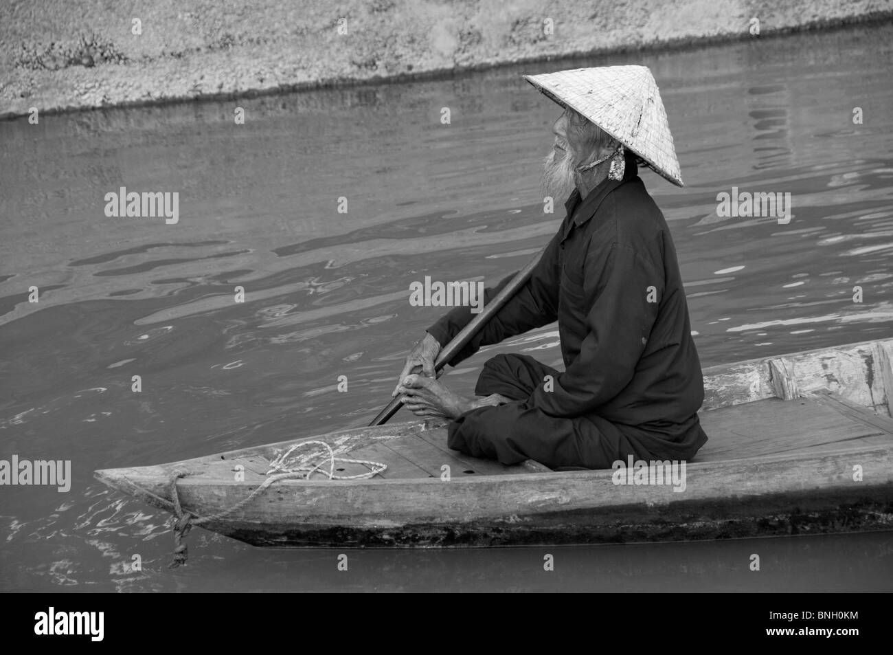 Vietnamesisch Boot Fischer/Frauen im Hoi an, Mekong Delta, Vietnam Stockfoto