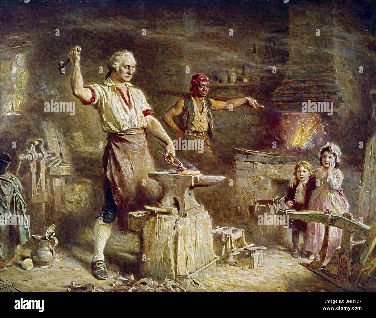 Die amerikanische Cincinnatus, Jean Leon Gerome Ferris (1863-1930 amerikanisch) Stockfoto