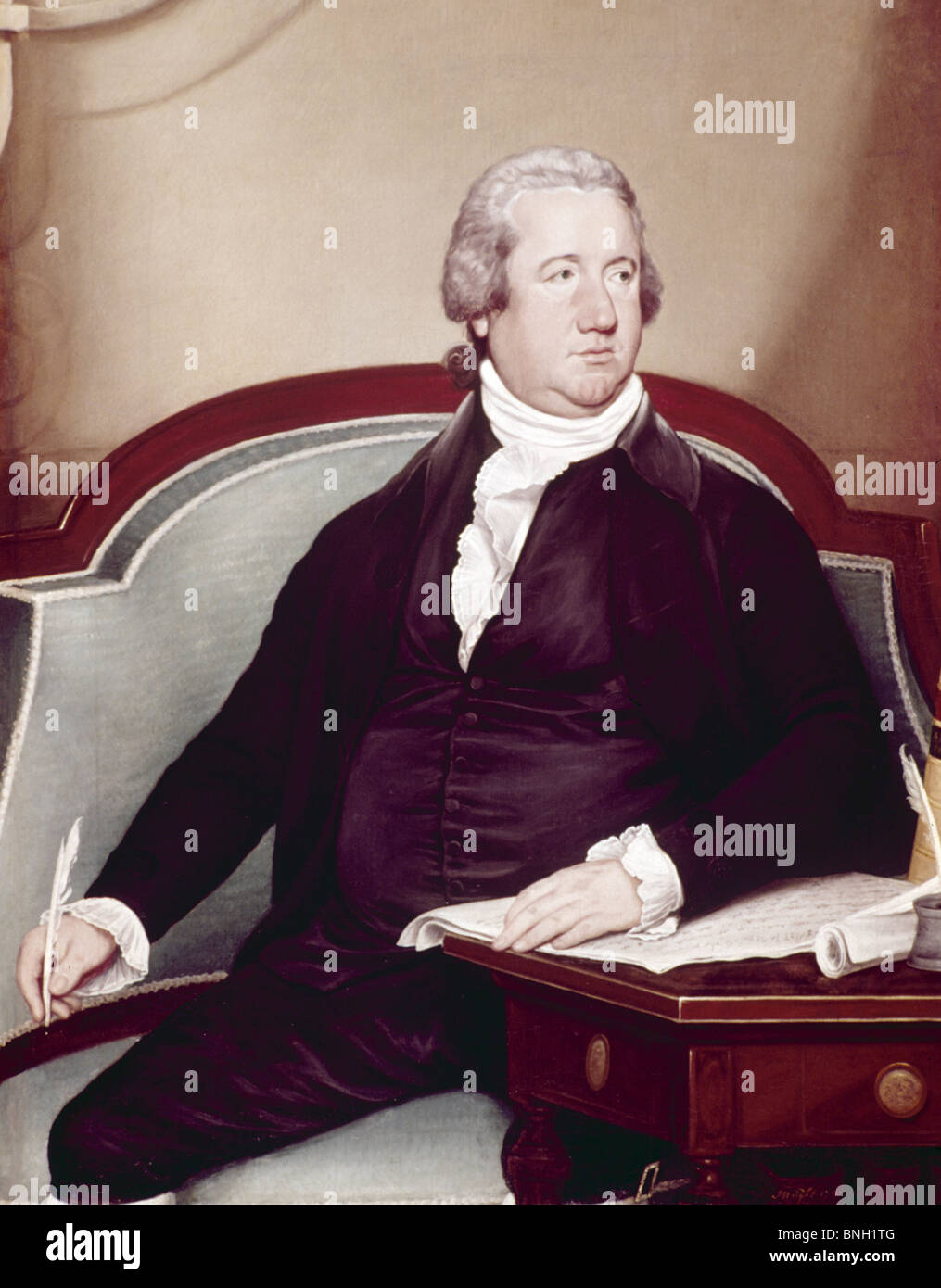 Porträt von Friedrich A.C. Muhlenberg von Joseph Wright, Öl auf Leinwand, (1734-1797), 1790 Stockfoto
