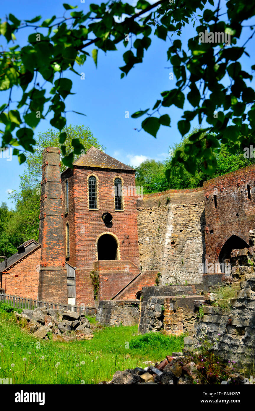 Blists Hill Hochöfen Coalbrookdale viktorianische Dorf Ironbridge Shropshire UK Stockfoto