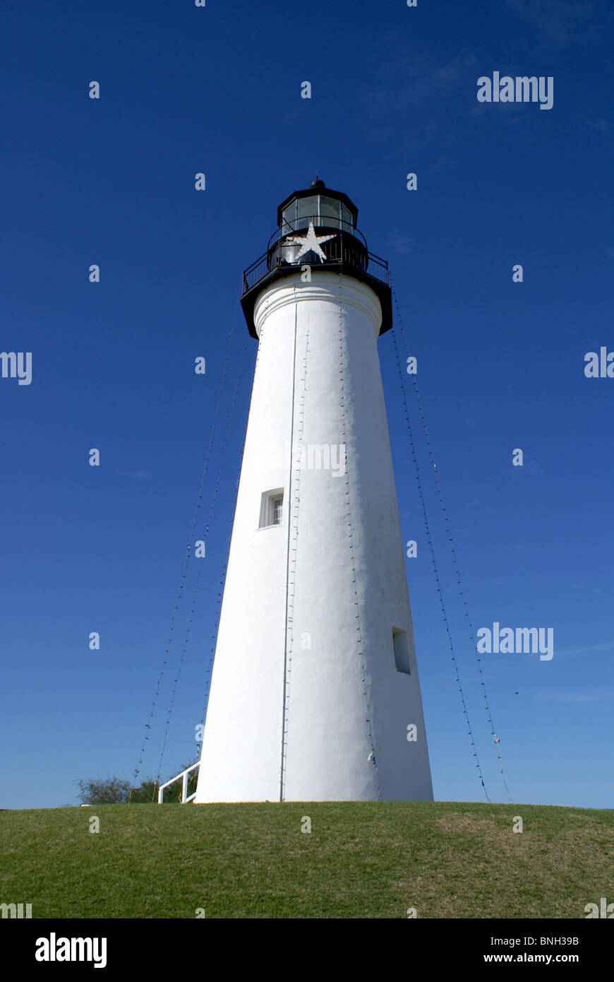 Alten marine Leuchtturm in Port Isabel Texas Stockfoto