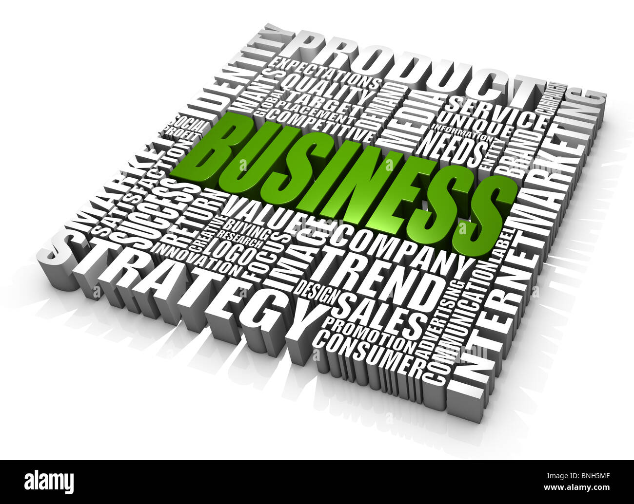 Gruppe von Unternehmen verwandte Wörter. Teil einer Reihe von Business-Konzepte. Stockfoto