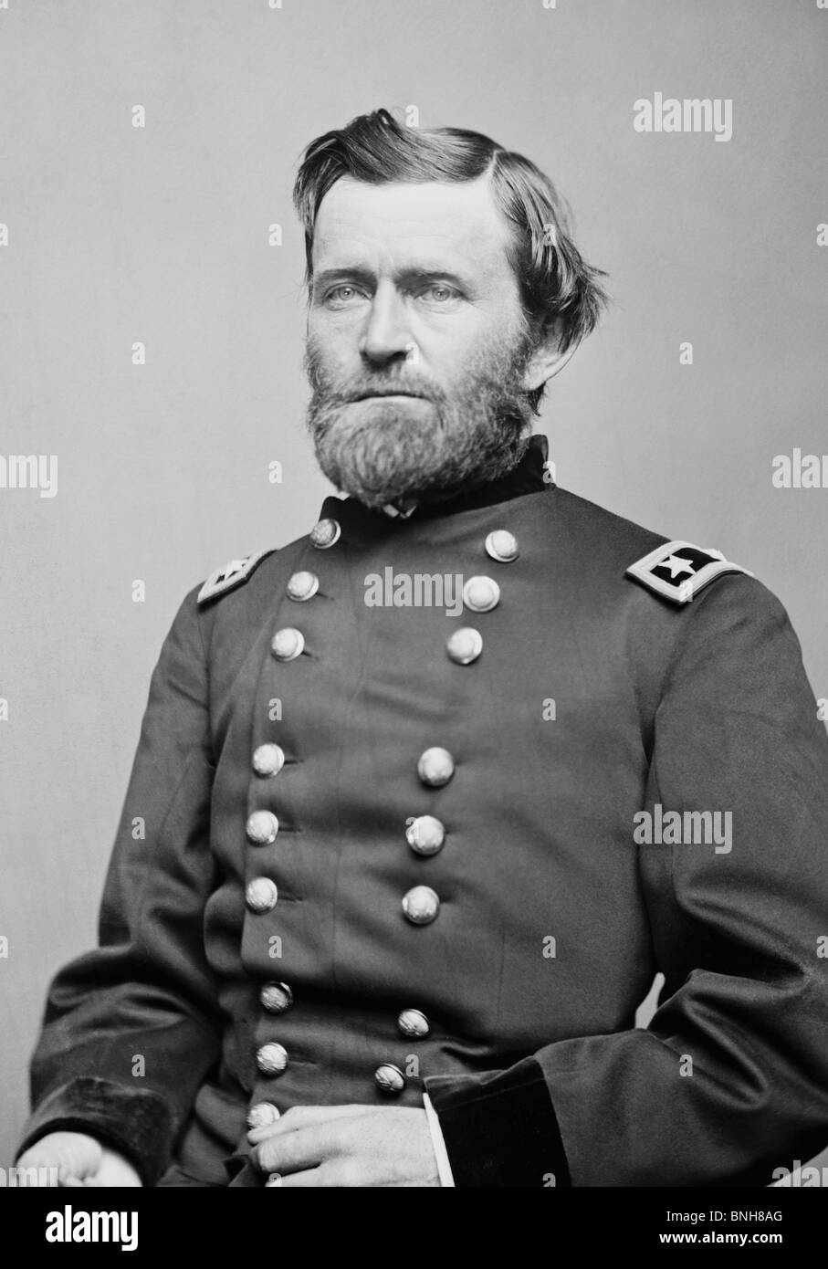 Ulysses S Grant (1822-1885) des 18. US-Präsident (1869-1877) + General-in-Chief der Unions-Armee von 1864 bis 1865 im Bürgerkrieg. Stockfoto