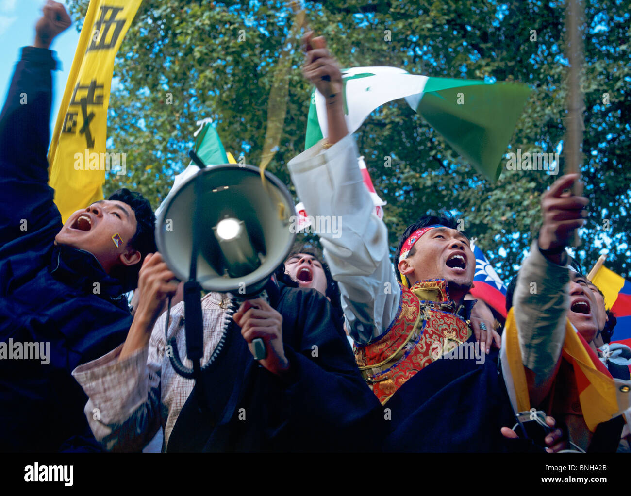 Freies Tibet Raleigh London UK Stockfoto