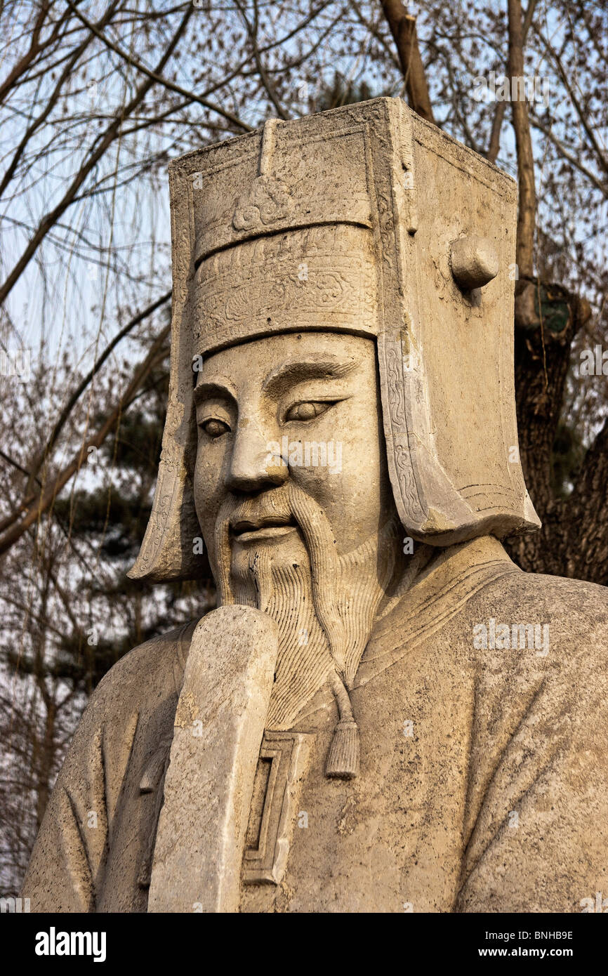 China-spirituellen Weg-Allee der Statuen Stockfoto