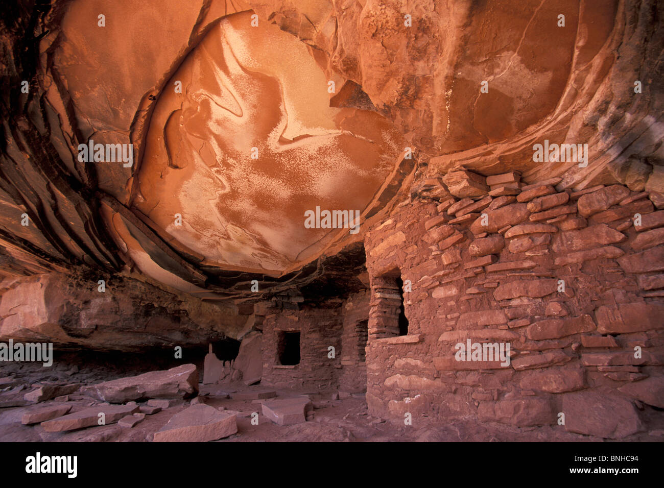 USA Blanding Utah Anasazi Ruinen Road Canyon Colorado Plateau Häuser Felsen Rock Indianer erste Nation Indianer-Kultur Stockfoto