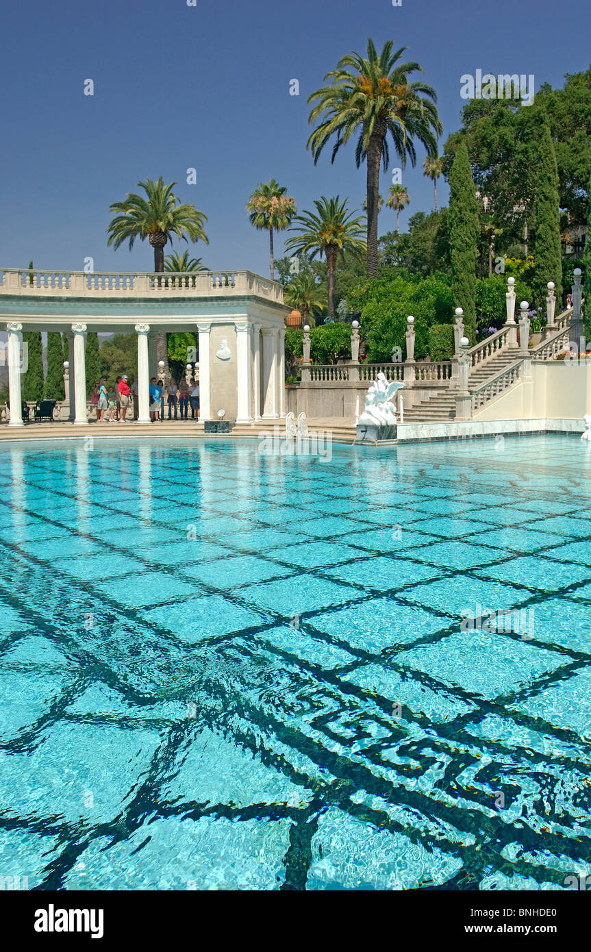 USA USA San Simeon Kalifornien Neptun Pool Hearst Castle Park Eklektizismus Architektur Villa Garten Staatspark Stockfoto