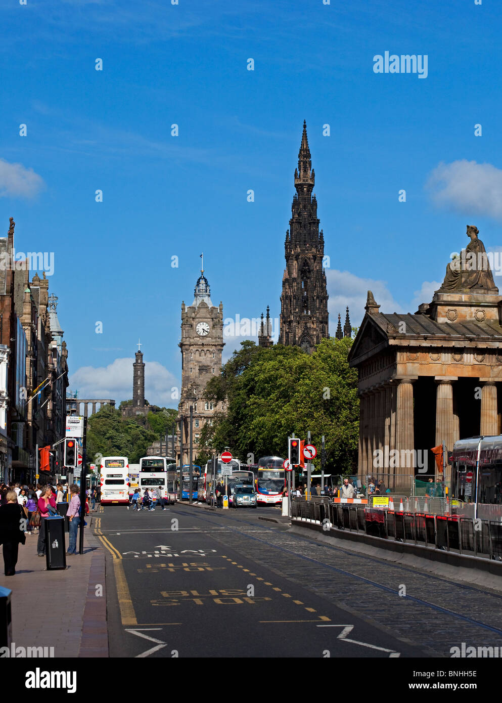 Princes Street Edinburgh Schottland Großbritannien Europa Stockfoto