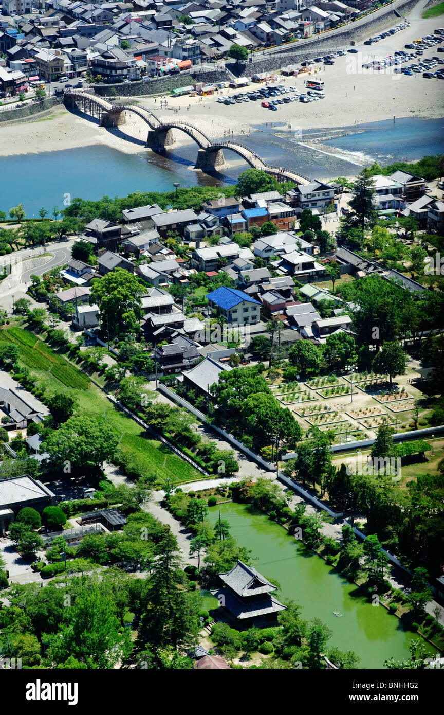 Japan Kikko Park Iwakuni Stadt Yamaguchi-Präfektur Honshu Asien Chugoku Inselregion außen Outdoor Outside View Nishiki Stockfoto