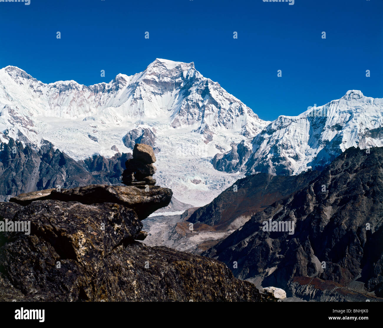 Gyachung Kang, Himalaya, Nepal Stockfoto